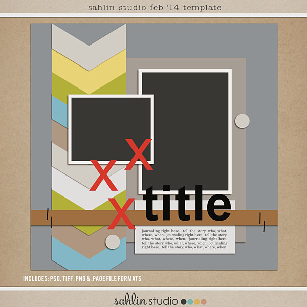  FREE Digital Scrapbooking Template by Sahlin Studio – Feb 2014