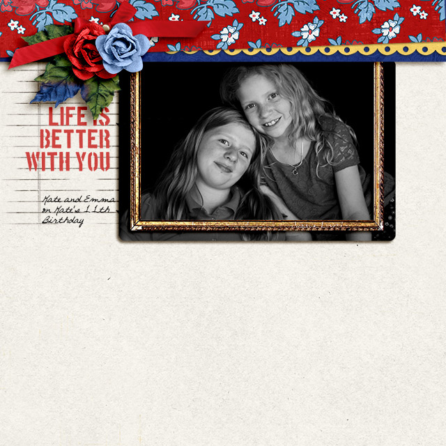 Life is Better With You digital layout by becca1976 using Stamped Sentiments Digital Word Art No. 2: Love by Sahlin Studio