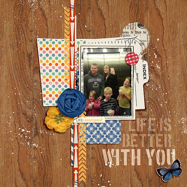 Life is Better with you digital layout by mamatothree using Stamped Sentiments Digital Word Art No. 2: Love by Sahlin Studio