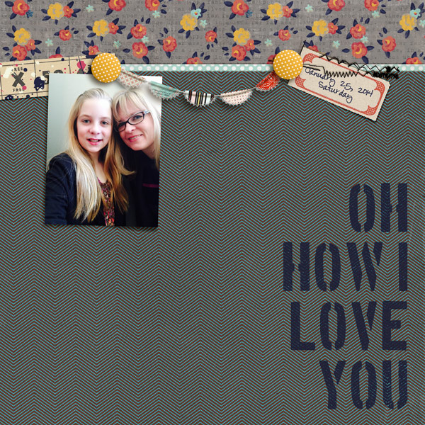 Oh how i love you digital layout by norton94 using Stamped Sentiments Digital Word Art No. 2: Love by Sahlin Studio