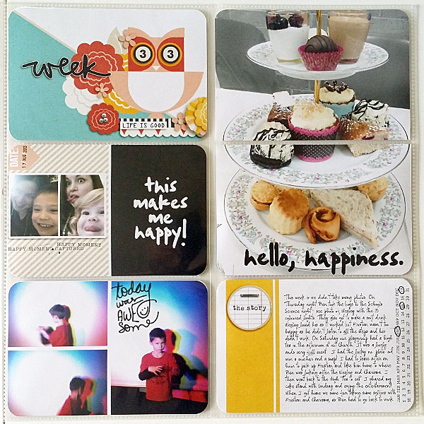 Project Life layout by Ellie using Pure Happiness by Sahlin Studio