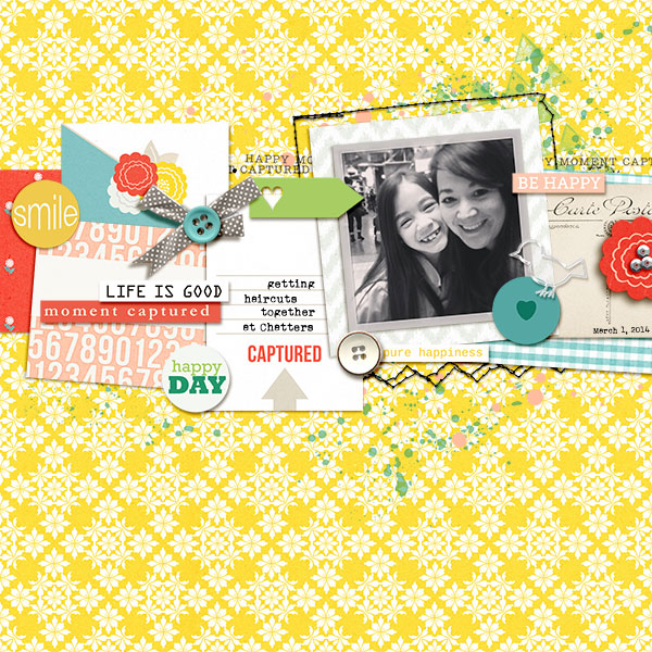 Be Happy digital scrapbook layout by bcnatty using Pure Happiness by Sahlin Studio