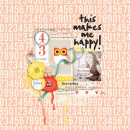 Happy digital scrapbook layout by Jenn-Barrette using Pure Happiness by Sahlin Studio