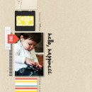 Hello Happiness digital scrapbook layout by MlleTerraMoka using Pure Happiness by Sahlin Studio