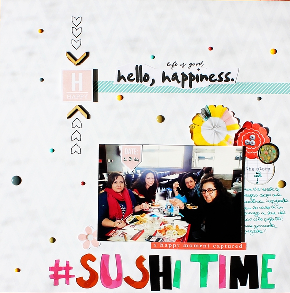 Sushi Time digital scrapbook layout by Rossana using Pure Happiness by Sahlin Studio