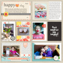 Happy Day Project Life digital layout by aballen using Pure Happiness by Sahlin Studio