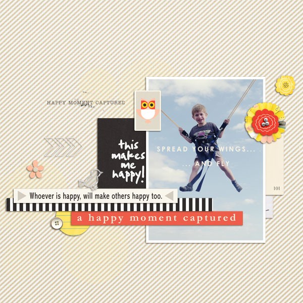 Happy Moment digital scrapbook layout by dul using Pure Happiness by Sahlin Studio