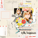 Hello Happiness digital scrapbook layout by louso using Pure Happiness by Sahlin Studio