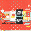 Hello Happiness digital scrapbook layout using Pure Happiness by Sahlin Studio