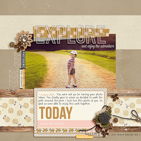 Nature GIRL Digital scrapbook page by Tronesia, using Year of Templates 13 by Sahlin Studio