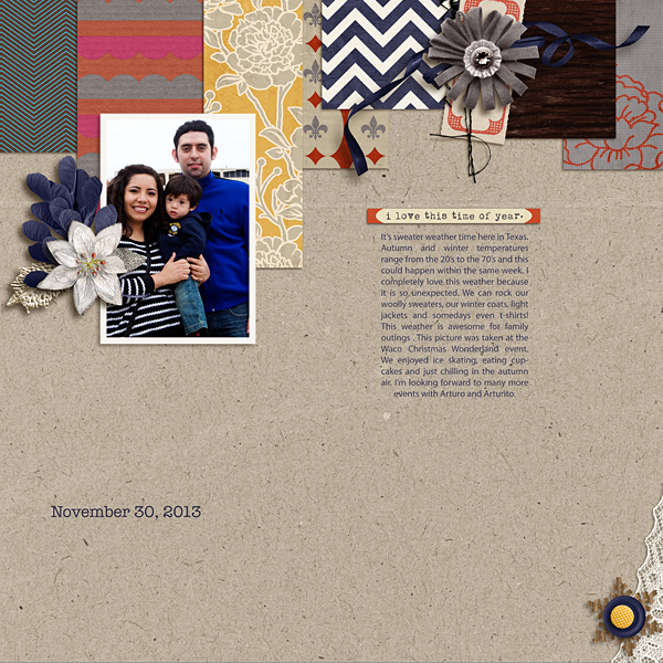Digital scrapbook page by raquels, using Year of Templates 13 by Sahlin Studio