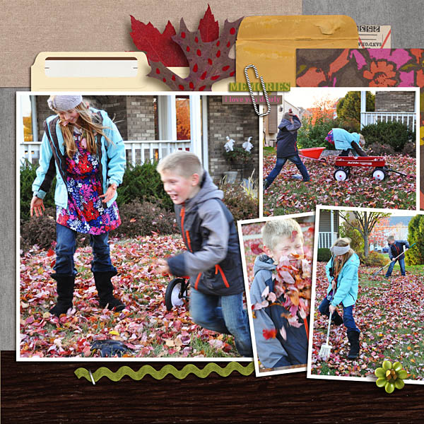 Autumn / Fall digital scrapbook page by kristasahlin, using Year of Templates 13 by Sahlin Studio