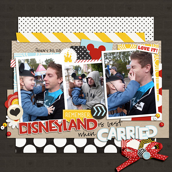 Disneyland Digital scrapbook page by lindseylou, using Year of Templates 13 by Sahlin Studio