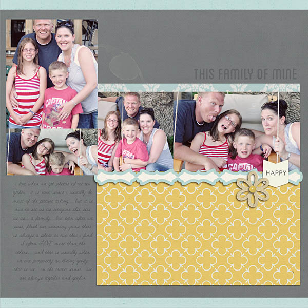 FAMILY digital scrapbook page by kristasahlin, using Year of Templates 13 by Sahlin Studio