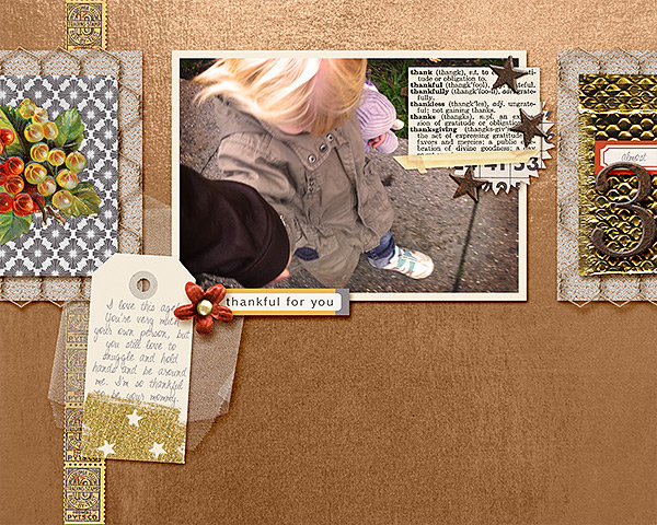 Autumn / Fall digital scrapbook page by lorryfach, using Year of Templates 13 by Sahlin Studio