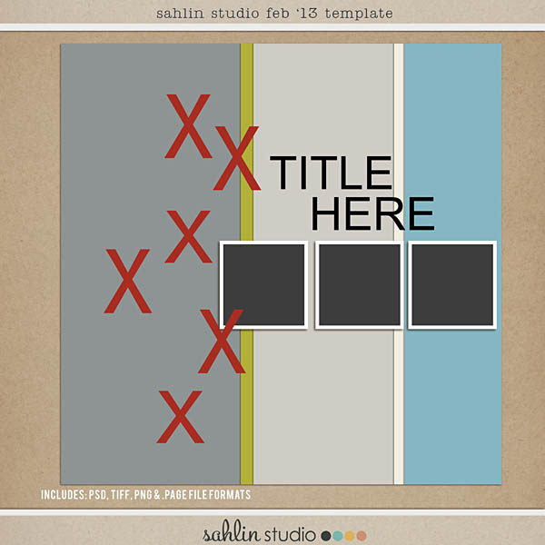 Need Scrapbooking Inspiration?  Scrap Fast with: Year of Templates Vol. 13 by Sahlin Studio