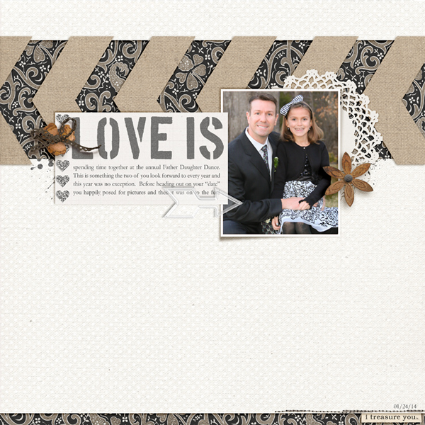 Love Is digital layout by rlma using Stamped Sentiments Digital Word Art No. 2: Love by Sahlin Studio