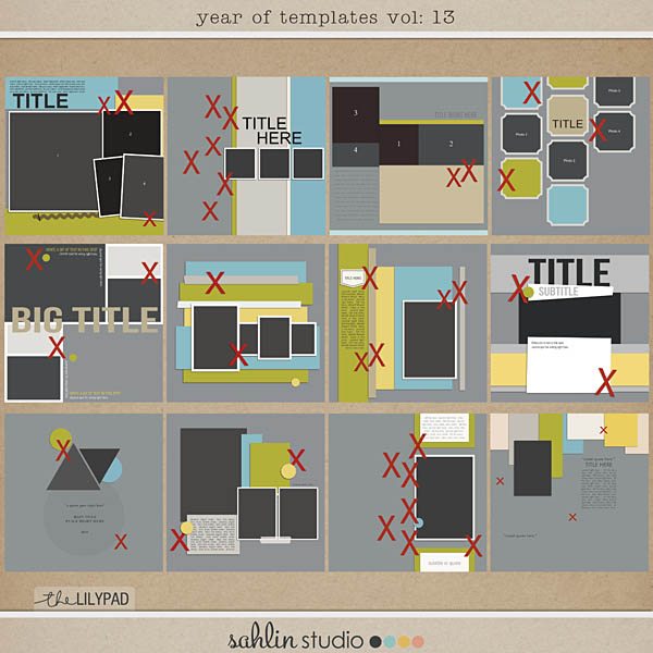 Year of Templates Vol. 13 by Sahlin Studio - Perfect for digital scrapbooking in a snap!