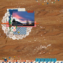 Sunset Digital Scrapbooking layout by aballen using Anagram Letter Tile Alpha 2 by Sahlin Studio