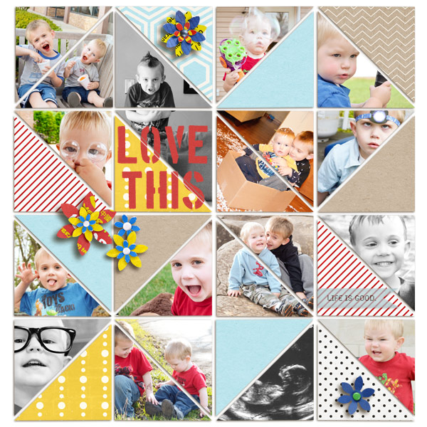 digital scrapbook layout created by plumdumpling featuring the April 2014 FREE template by sahlin studio