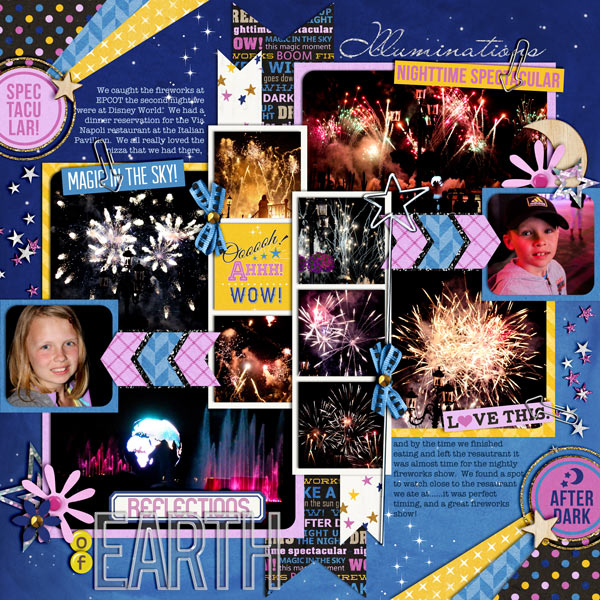 Reflections of Earth Disney Digital Scrapbooking Layout by cindys732003 using Paper Clip - Arrows by Sahlin Studio