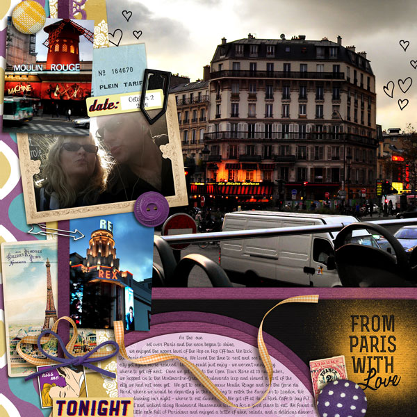 PARIS Digital Scrapbook page by norton94 featuring Digital Arrow Paper Clips by Sahlin Studio