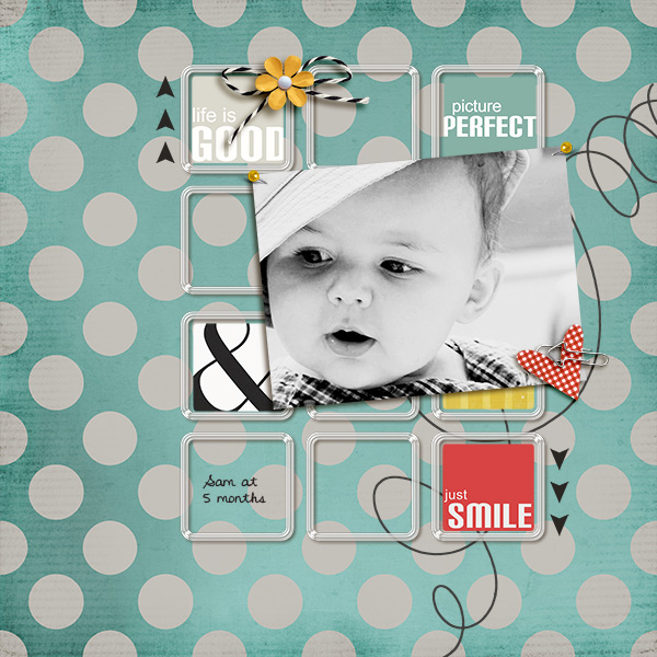Life Is Good digital scrapbooking layout by becca1976 using Paper Clips - Arrows by Sahlin Studio
