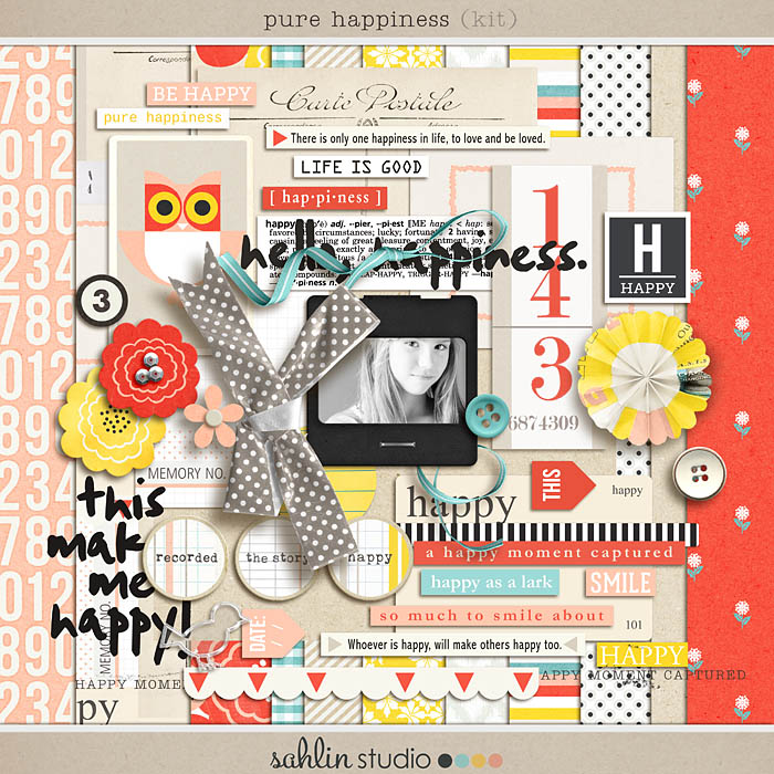 Pure Happiness (Kit) by Sahlin Studio - Perfect for scrapbooking your happy moments!