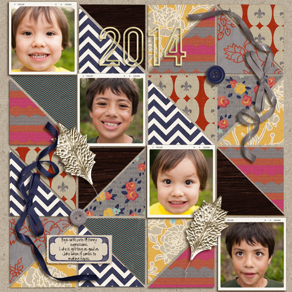 digital scrapbooking layout created by mikinenn featuring the April 2014 FREE Template by sahlin studio