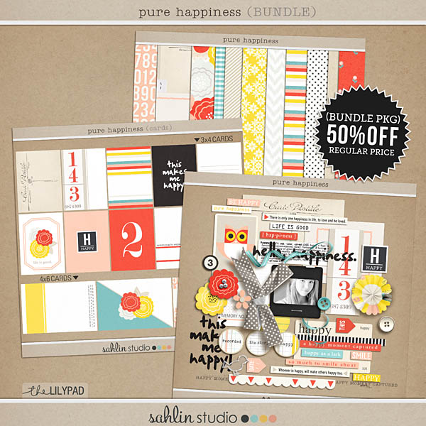 Pure Happiness (BUNDLE) by Sahlin Studio - Digital Scrapbooking Project Life Collection