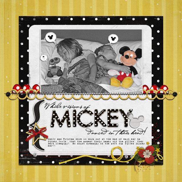 Disney Digital Scrapbooking Layout  using Enjoy the Moment by Sahlin Studio