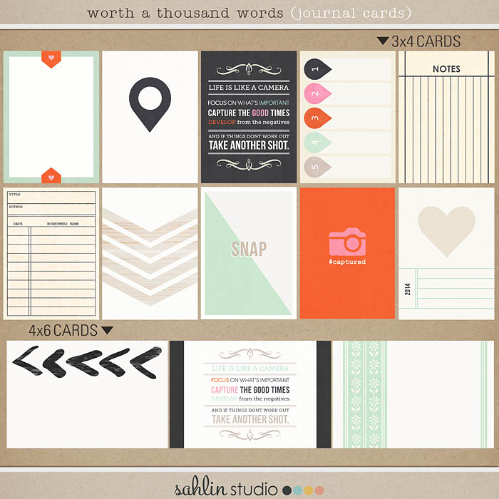 Worth A Thousand Words (Journal Cards) by Sahlin Studio