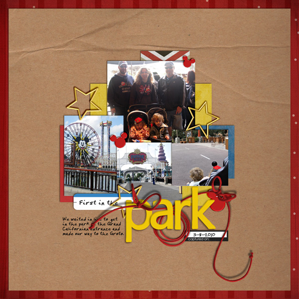 Disney Digital Scrapbooking Layout by marieta using Enjoy the Moment by Sahlin Studio