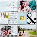 Project Life page created by carolee featuring Melon Sorbet by Sahlin Studio