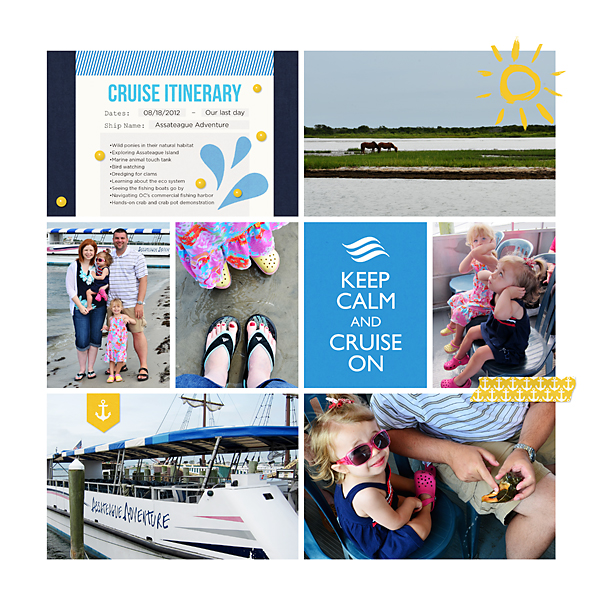 Cruise Digital Project Life Page by TeresaVictor using Project Mouse (At Sea): Bundle by Britt-ish Designs & Sahlin Studio