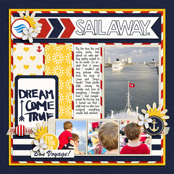 Disney Cruise digital scrapbook page by terrab featuring Project Mouse (At Sea): Elements by Britt-ish Designs and Sahlin Studio