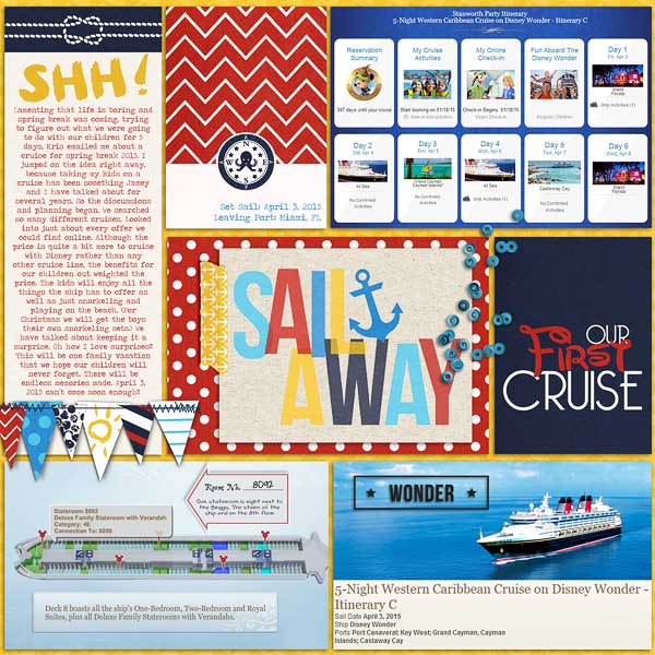 Disney Cruise Digital Scrapbook Page by erica using Project Mouse (At Sea): Bundle by Britt-ish Designs & Sahlin Studio