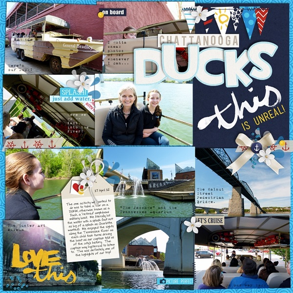 Duck Cruise Digital Scrapbook Page by jan using Project Mouse (At Sea): Bundle by Britt-ish Designs & Sahlin Studio