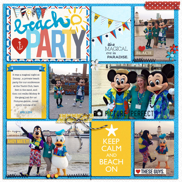 Disney Beach Party Digital Scrapbook Page by julie using Project Mouse (At Sea): Bundle by Britt-ish Designs & Sahlin Studio