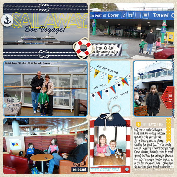 Cruise Digital Scrapbook Page by justine using Project Mouse (At Sea): Bundle by Britt-ish Designs & Sahlin Studio