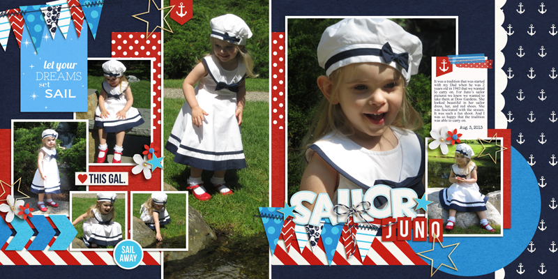 Sailor Digital Scrapbook Double Page by melissa using Project Mouse (At Sea): Bundle by Britt-ish Designs & Sahlin Studio