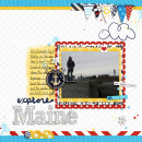 Maine Digital Scrapbook Page by melrio using Project Mouse (At Sea): Bundle by Britt-ish Designs & Sahlin Studio