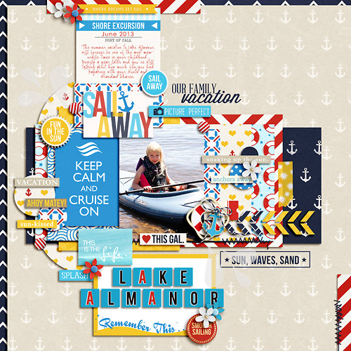 Lake Vacation Digital Scrapbook Page by pne123 using Project Mouse (At Sea): Bundle by Britt-ish Designs & Sahlin Studio