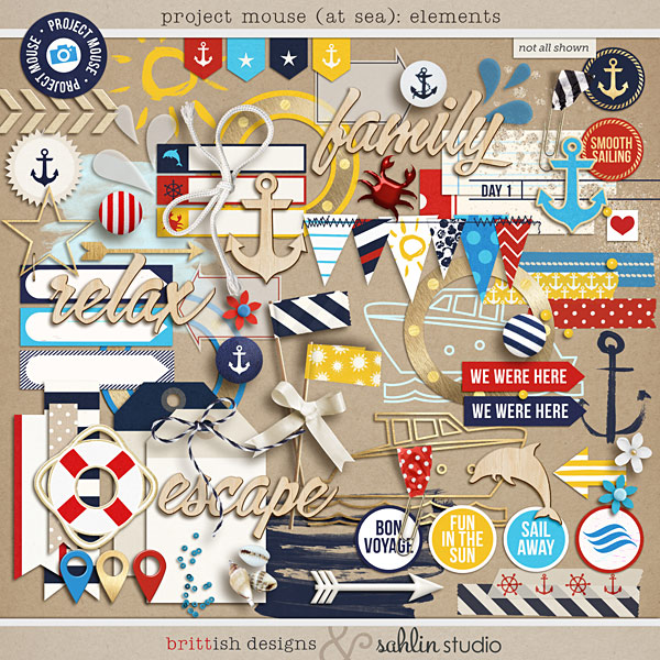 Sahlin Studio, Digital Scrapbooking DesignsNEW, Project Mouse: Days & Washi  Tape - Sahlin Studio