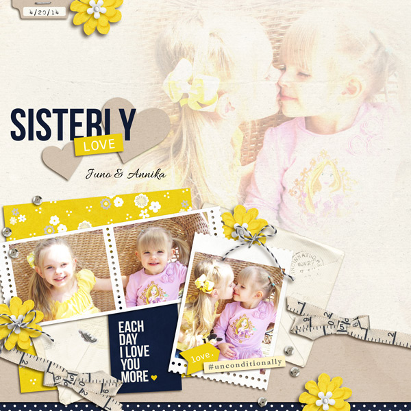 Sisters by yzerbear19 using P.S. I Love You (Kit) by Sahlin Studio