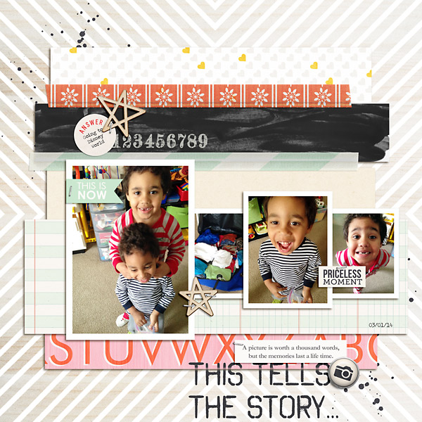 Digital Scrapbooking Layout by PuSticks using Worth A Thousand Words by Sahlin Studio