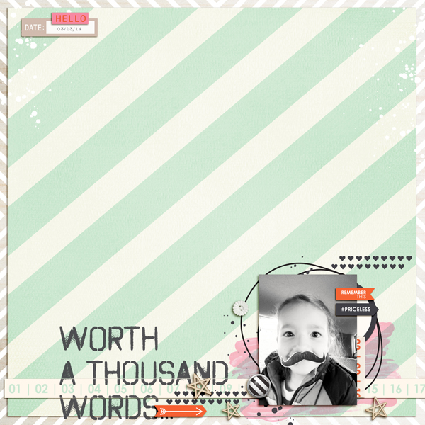 Remember This Digital Scrapbooking Layout by aballen using Worth A Thousand Words by Sahlin Studio