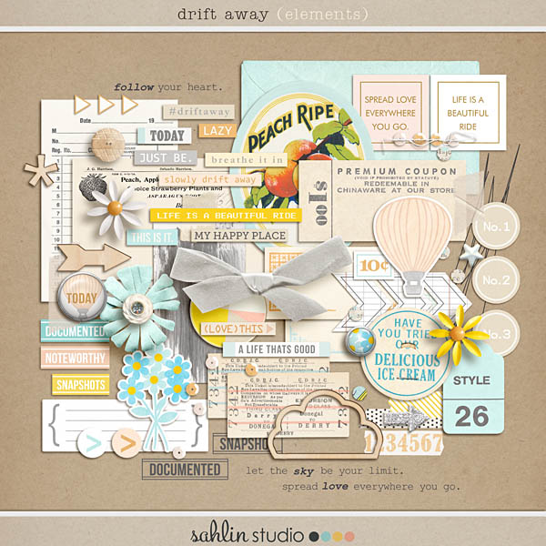 Sahlin Studio, Digital Scrapbooking DesignsNew In Shop, Drift Away - Sahlin  Studio