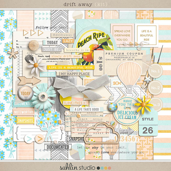 Sahlin Studio | Digital Scrapbooking DesignsDrift Away | April ’23 Featured Product – Sahlin Studio