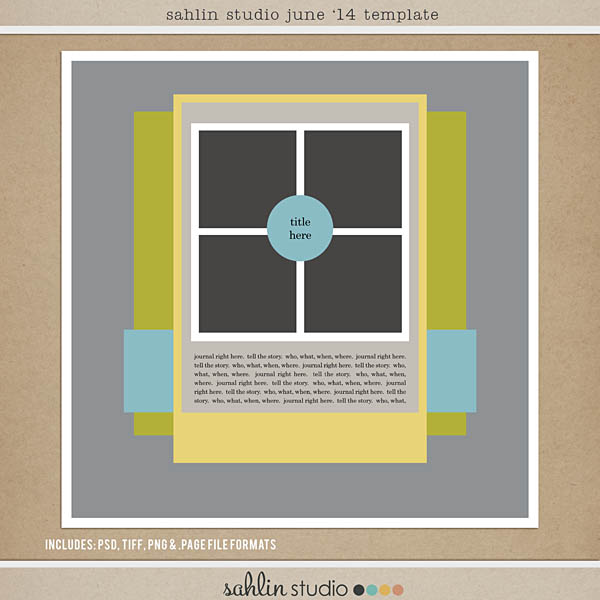 June 2014 FREE Template by Sahlin Studio